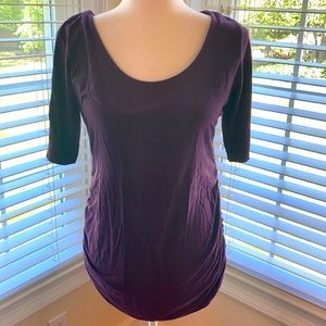 A Pea in the pod purple maternity shirt